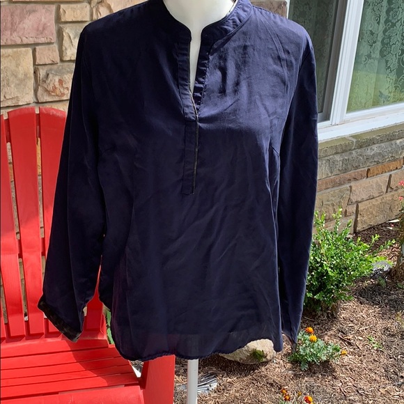 Talbots Tops - ✨HP✨ LP Talbots Navy Long Sleeve Top